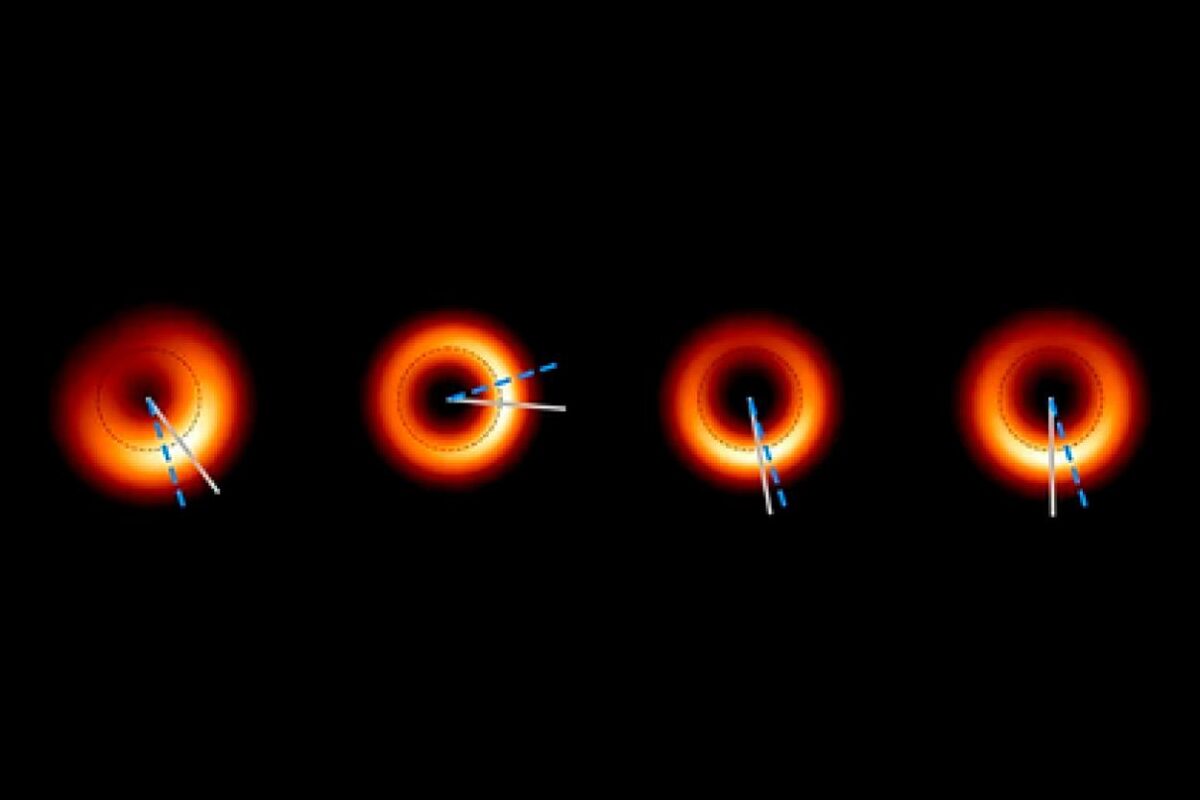 Получены изображения мерцающей тени гигантской черной дыры